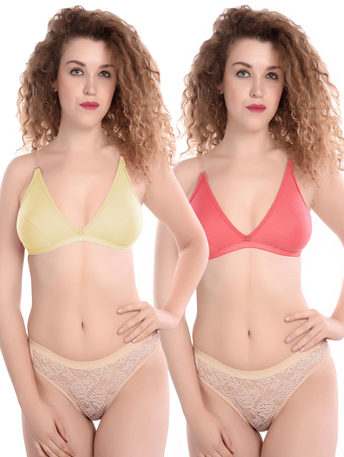 set of 2 detachable strap bra & panty set - 16724339 - Zoom Image - 1