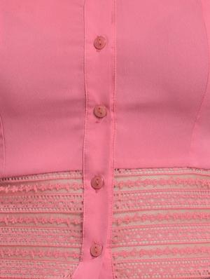laced hem crop top - 16724651 - Standard Image - 4