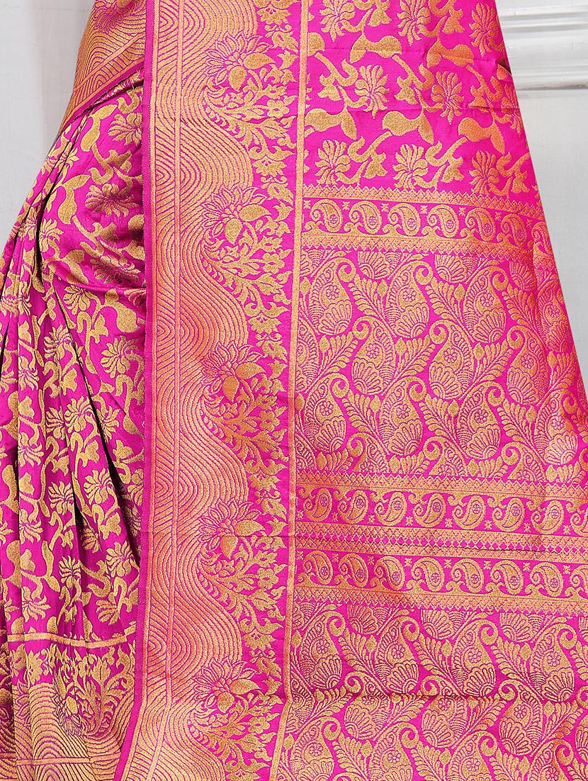 self design woven saree with blouse - 16724704 - Zoom Image - 2