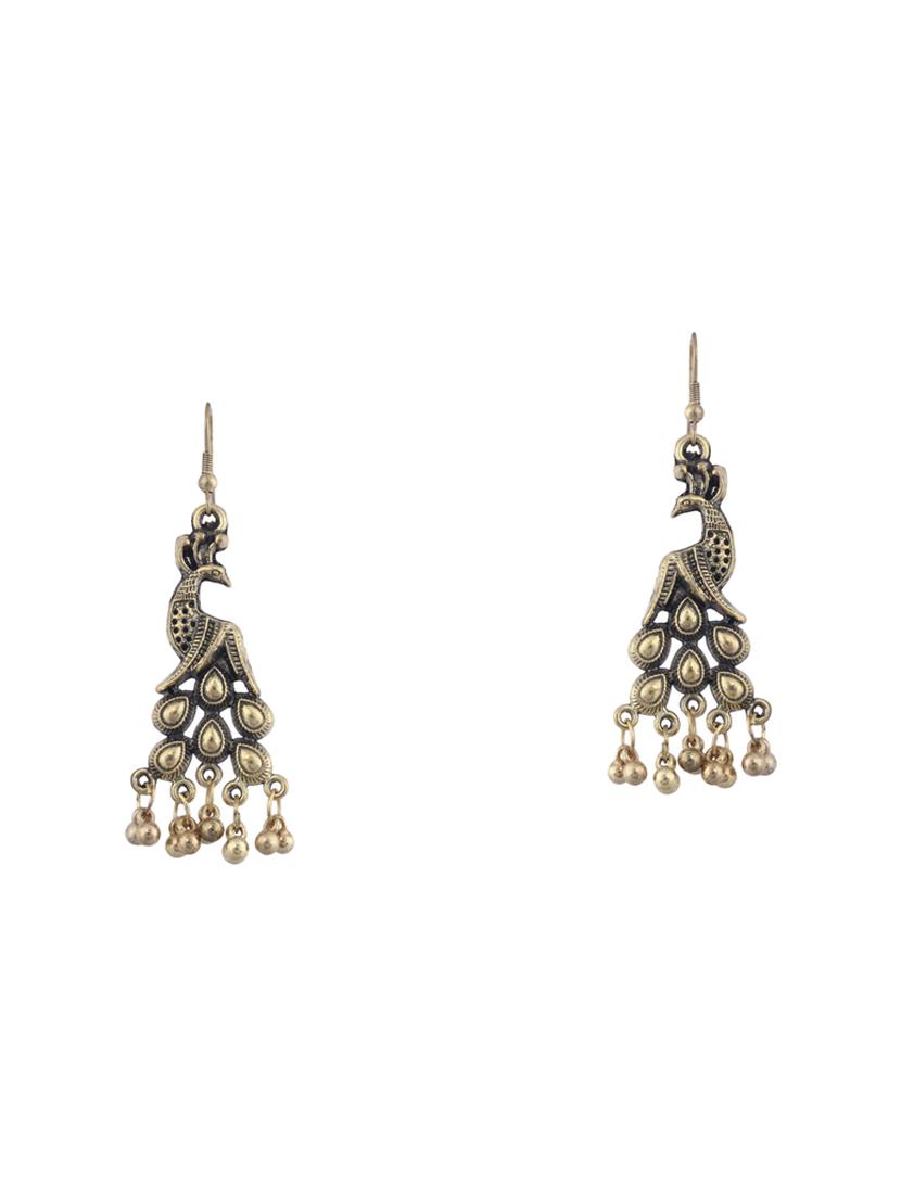 gold metal jhumka earring - 16724743 - Zoom Image - 1