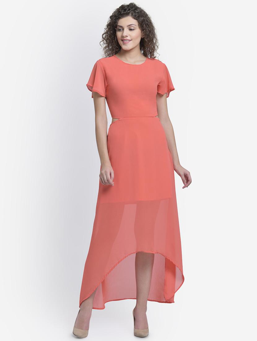 back cut out high low dress - 16724781 - Zoom Image - 1