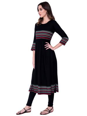 solid flared kurta - 16724844 - Standard Image - 2