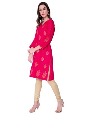 block print straight kurta - 16724848 - Standard Image - 2