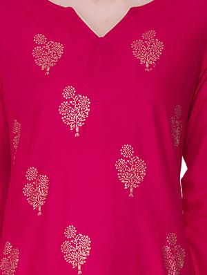 block print straight kurta - 16724848 - Standard Image - 4