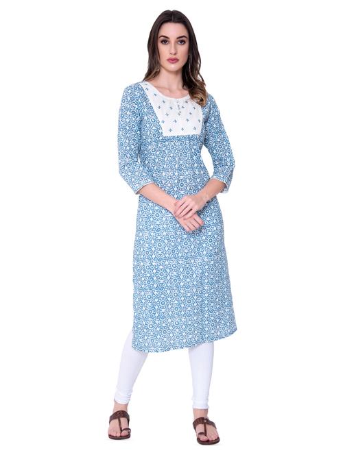 printed straight kurta - 16724850 - Standard Image - 1