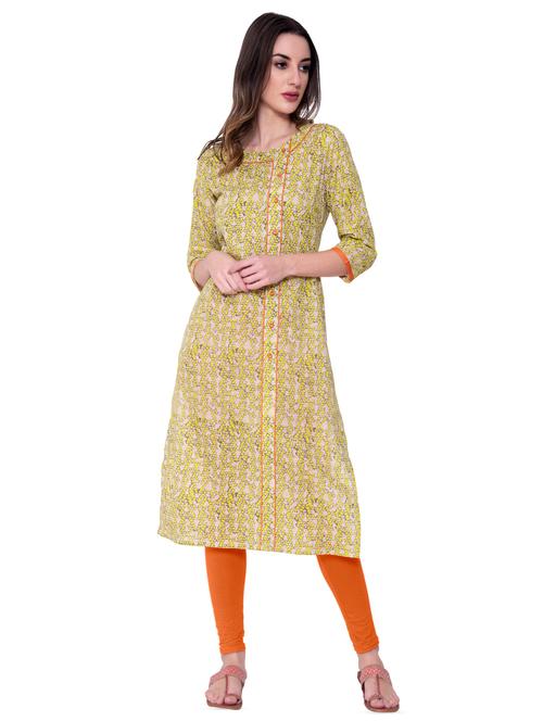 printed straight kurta - 16724851 - Standard Image - 1