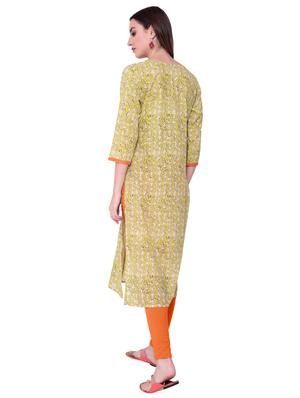 printed straight kurta - 16724851 - Standard Image - 3
