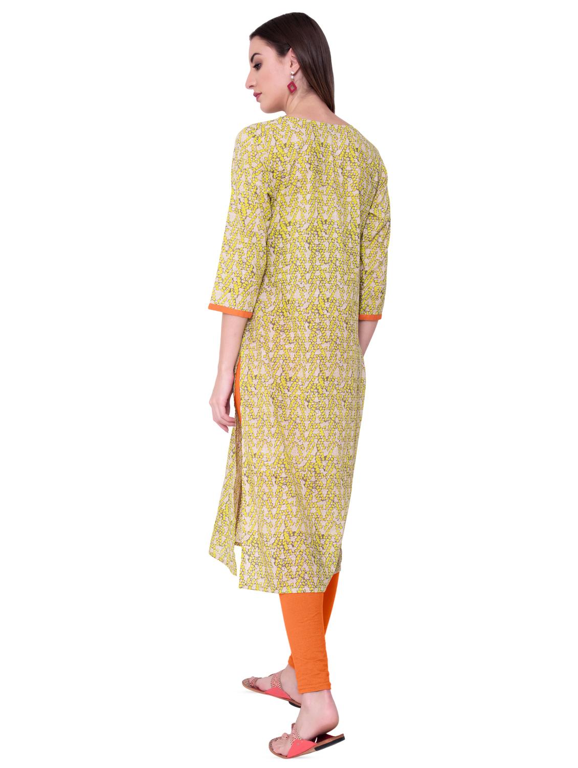 printed straight kurta - 16724851 - Zoom Image - 3