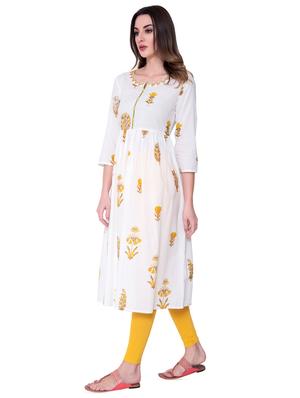 floral flared kurta - 16724856 - Standard Image - 2