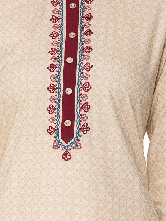 solid straight kurta - 16724861 - Zoom Image - 4