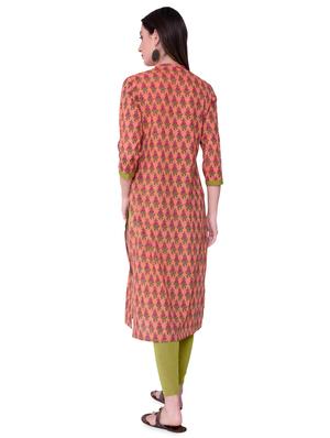 floral straight kurta - 16724864 - Standard Image - 3