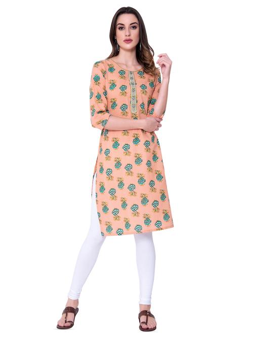 floral straight kurta - 16724867 - Standard Image - 1