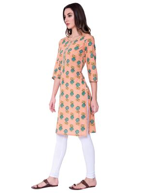 floral straight kurta - 16724867 - Standard Image - 2