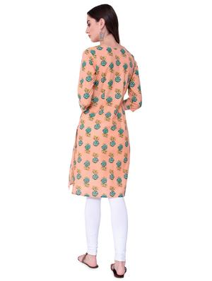 floral straight kurta - 16724867 - Standard Image - 3