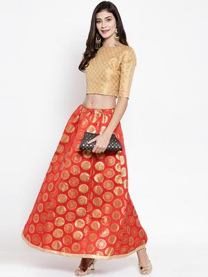 self design long skirt - 16724885 - Standard Image - 4