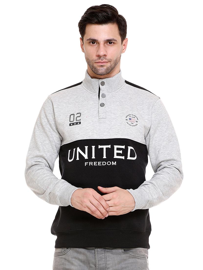 black chest printed sweatshirt - 16724891 - Zoom Image - 1