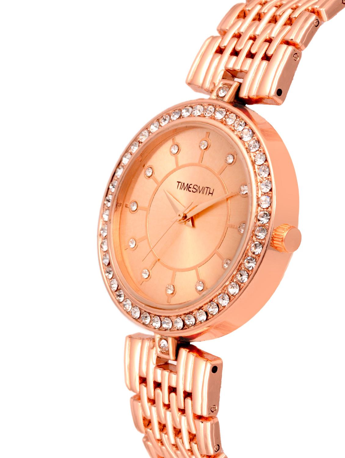 timesmith gold dial gold stainless steel strap analog watch for women tsc-046ktd1 - 16724967 - Zoom Image - 2