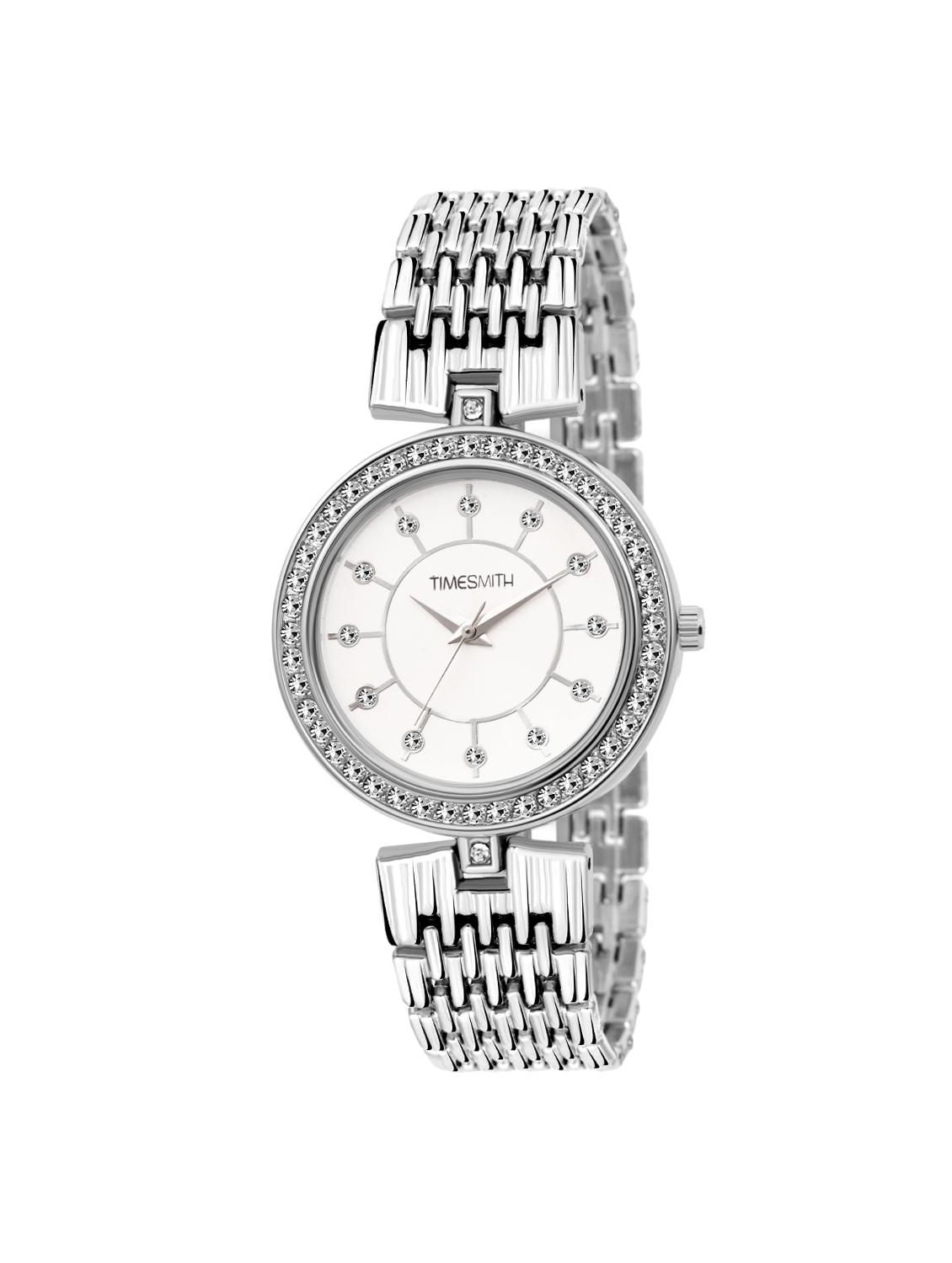 timesmith white dial silver stainless steel strap analog watch for women tsc-048ktd1 - 16724969 - Zoom Image - 1