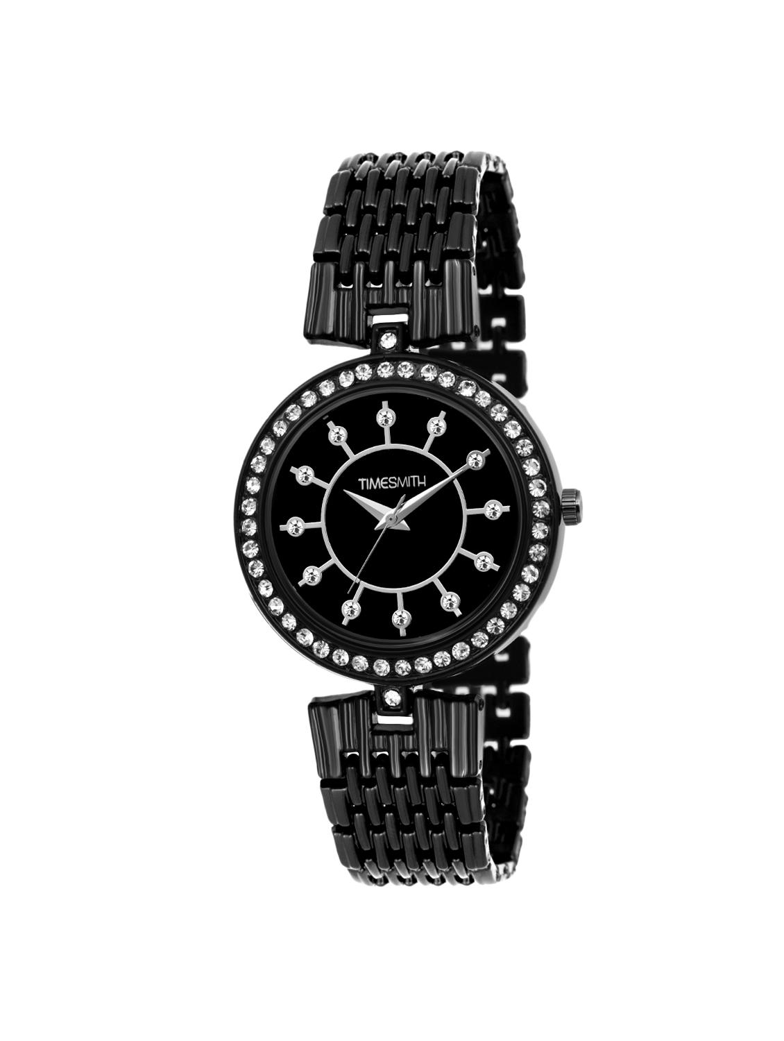 timesmith black dial black stainless steel strap analog watch for women tsc-049ktd1 - 16724970 - Zoom Image - 1