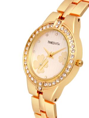 timesmith white dial gold stainless steel strap analog watch for women tsc-054ktd1 - 16724975 - Standard Image - 2