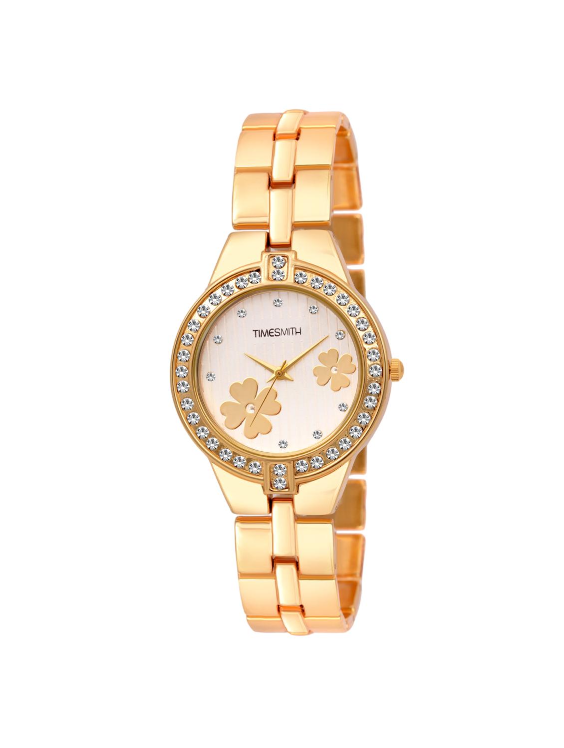 timesmith white dial gold stainless steel strap analog watch for women tsc-054ktd1 - 16724975 - Zoom Image - 1