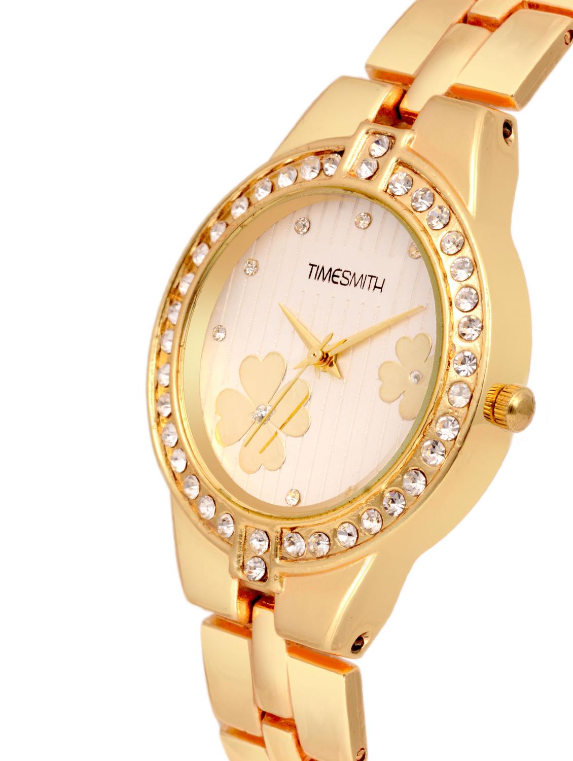 timesmith white dial gold stainless steel strap analog watch for women tsc-054ktd1 - 16724975 - Zoom Image - 2