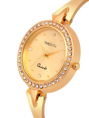 timesmith gold dial gold stainless steel strap analog watch for women tsc-059ktd1 - 16724980 - Standard Image - 2