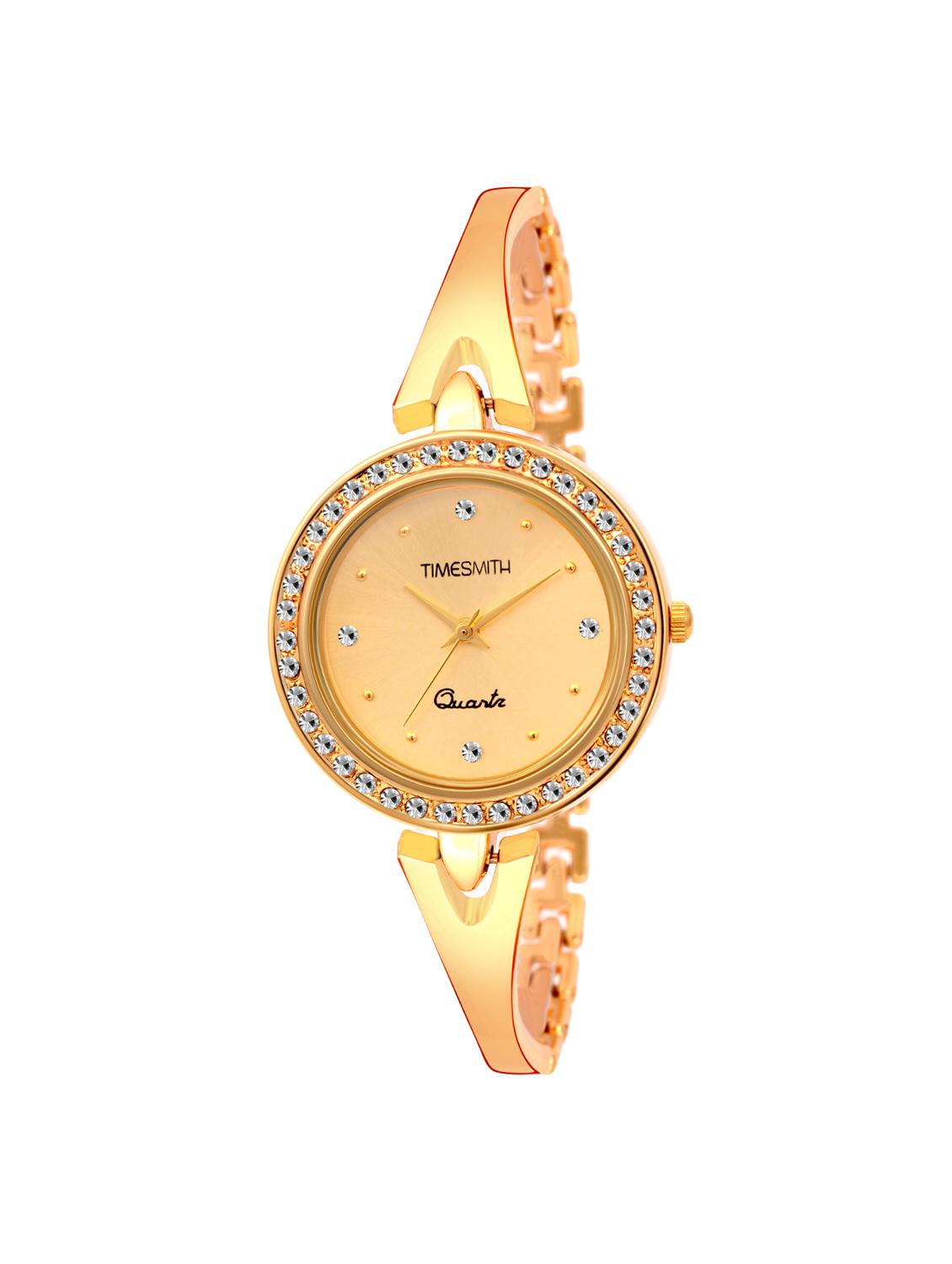 timesmith gold dial gold stainless steel strap analog watch for women tsc-059ktd1 - 16724980 - Zoom Image - 1