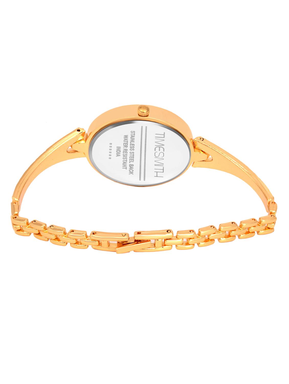 timesmith gold dial gold stainless steel strap analog watch for women tsc-059ktd1 - 16724980 - Zoom Image - 3