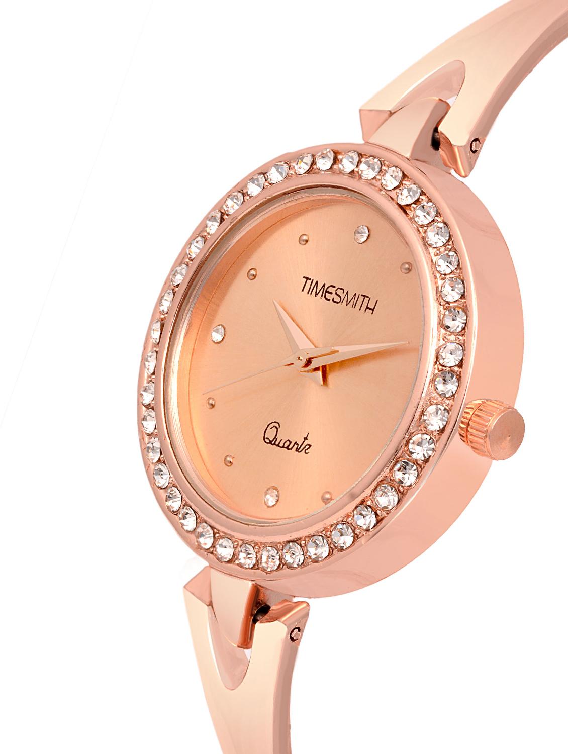timesmith gold dial gold stainless steel strap analog watch for women tsc-061ktd1 - 16724982 - Zoom Image - 2