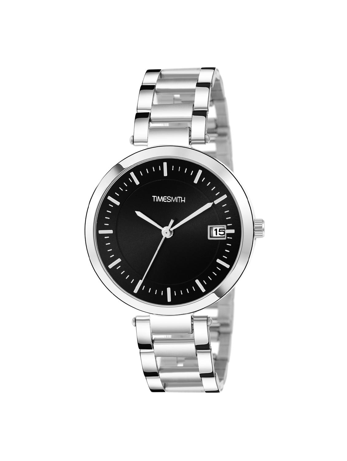 timesmith black dial silver stainless steel analog watch for women tsc-100 ktd1 - 16724998 - Zoom Image - 1