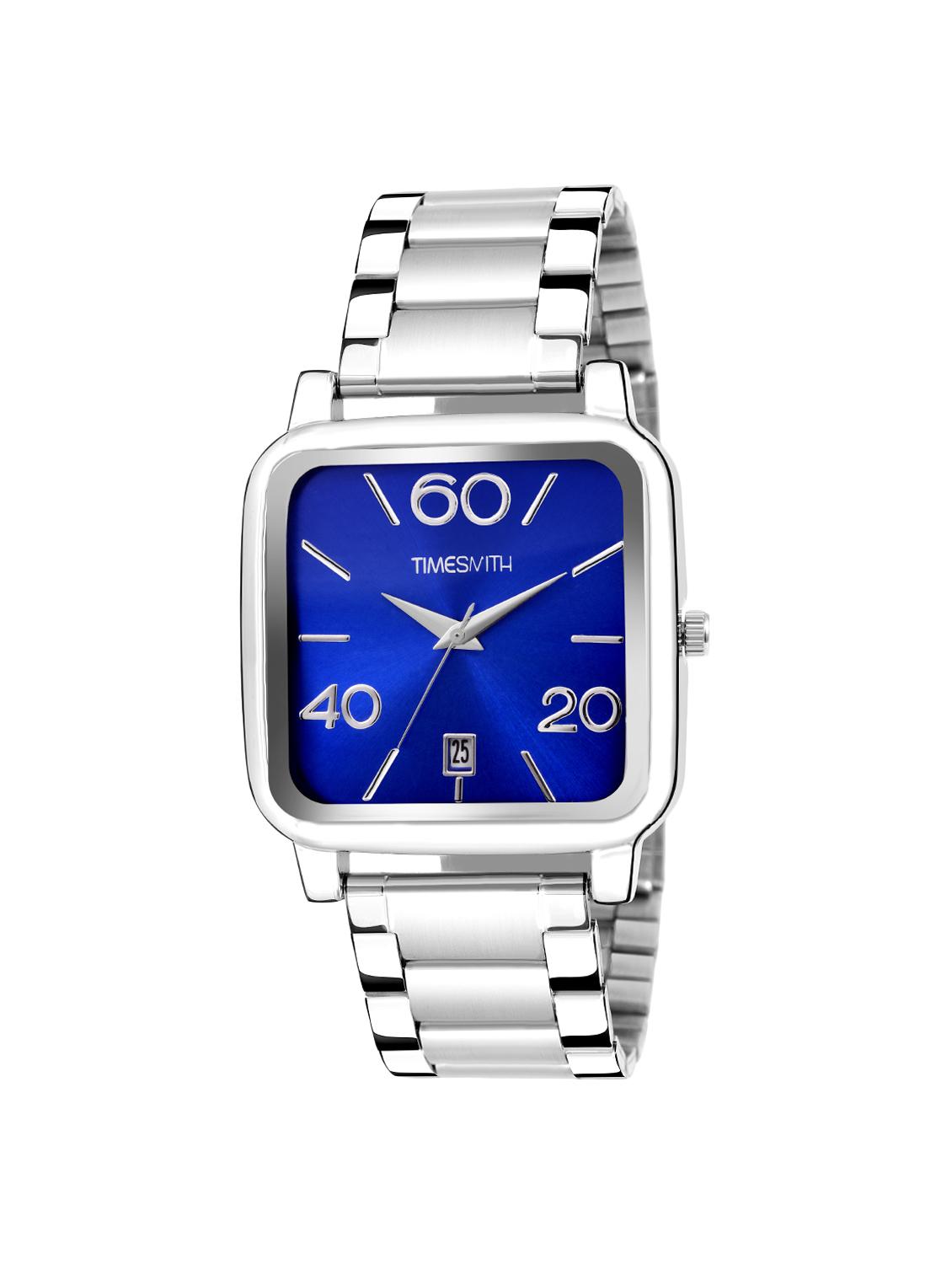 timesmith premium analog blue dial silver stainless steel watch for men tsc-077ktd1 - 16724999 - Zoom Image - 1