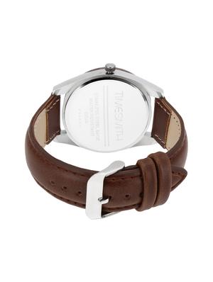 timesmith white dial brown leather strap genuine premium branded day date analog watch for men tsc-015ktd1 - 16725149 - Standard Image - 3