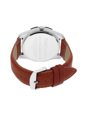 timesmith white dial brown leather strap genuine premium branded day date analog watch for men tsc-017ktd1 - 16725151 - Standard Image - 3