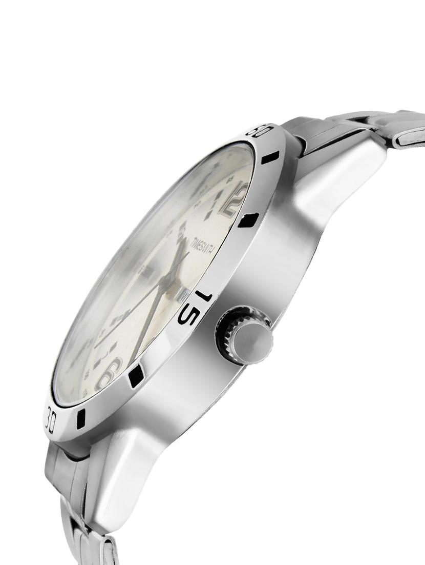 timesmith white dial silver stainless steel metal strap genuine premium branded day date analog watch for men tsc-022ktd1 - 16725156 - Zoom Image - 2