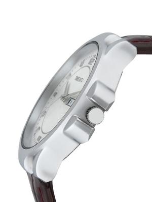 timesmith white dial brown leather analog watch for men tsc-027ktd1 - 16725161 - Standard Image - 2
