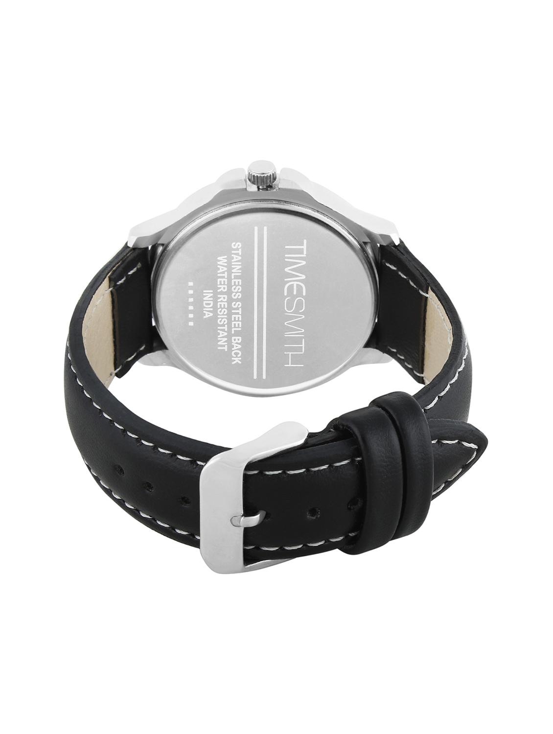 timesmith black dial black leather analog watch for men tsc-028ktd1 - 16725162 - Zoom Image - 3
