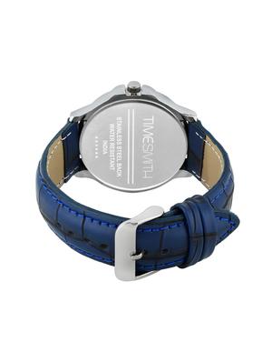 timesmith blue dial blue leather analog watch for men tsc-035ktd1 - 16725169 - Standard Image - 3