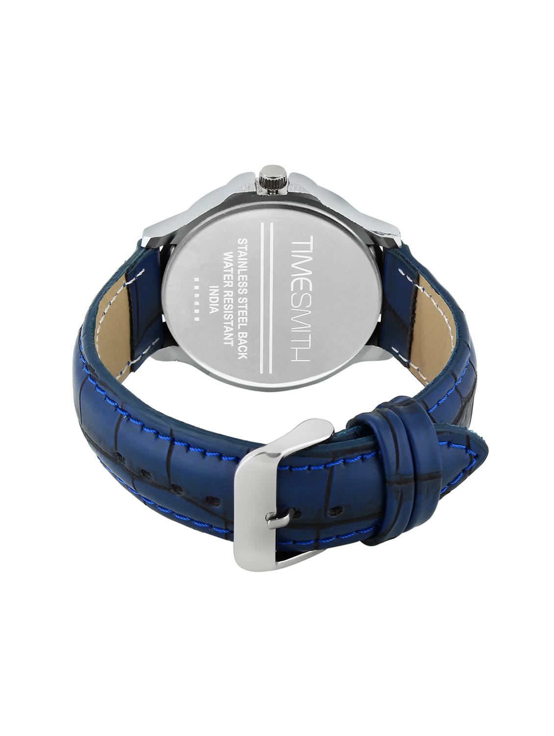 timesmith blue dial blue leather analog watch for men tsc-035ktd1 - 16725169 - Zoom Image - 3