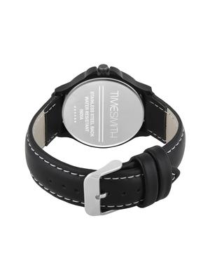 timesmith black dial black leather analog watch for men tsc-038ktd1 - 16725172 - Standard Image - 3