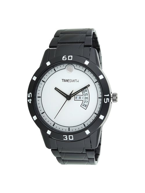 timesmith white dial black stainless steel analog watch for men tsc-039ktd1 - 16725173 - Standard Image - 1