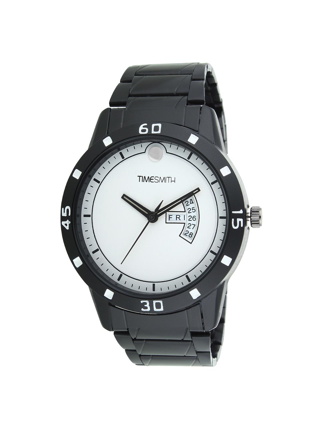 timesmith white dial black stainless steel analog watch for men tsc-039ktd1 - 16725173 - Zoom Image - 1