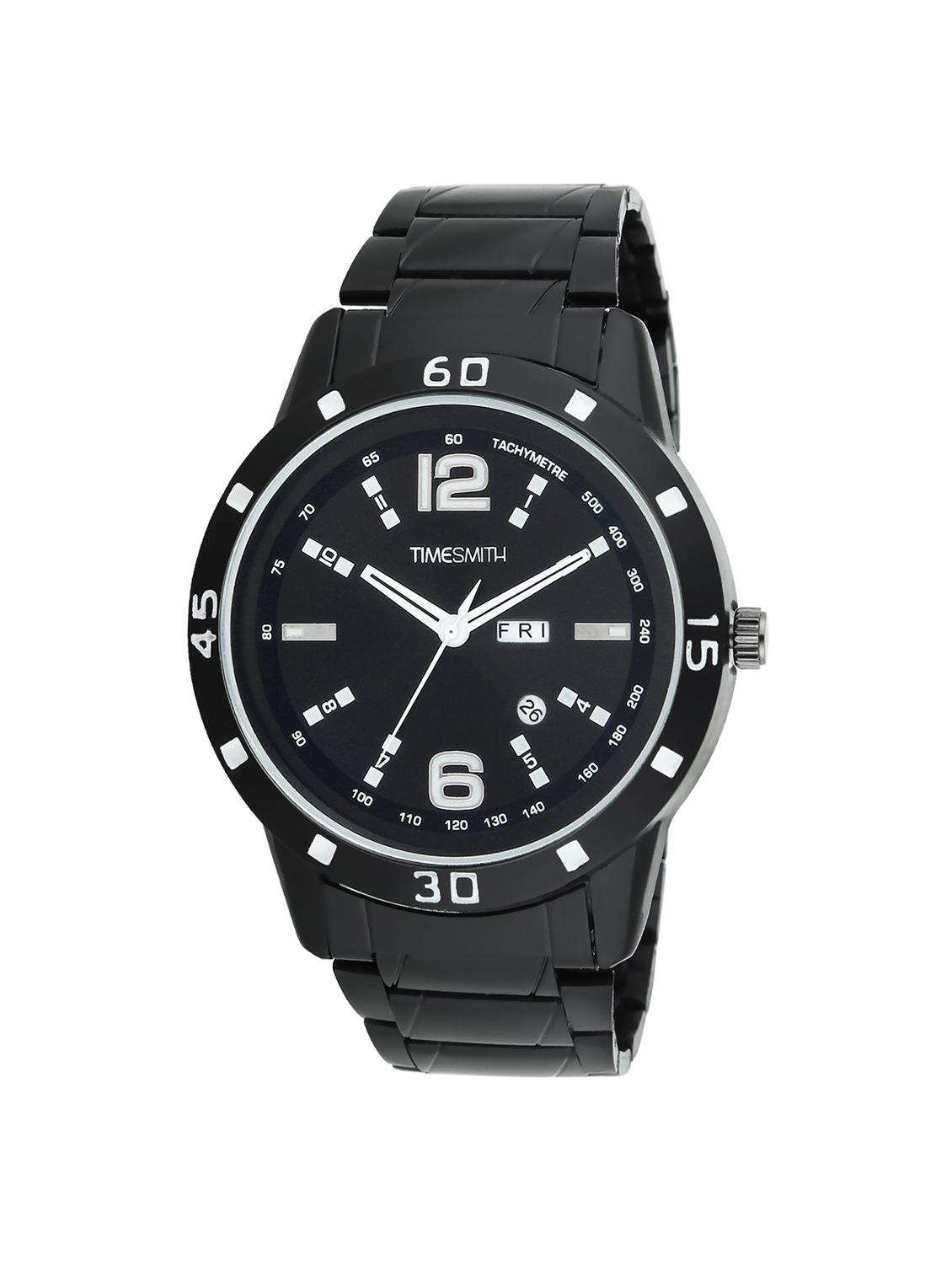 timesmith black dial black stainless steel analog watch for men tsc-042ktd1 - 16725181 - Zoom Image - 1