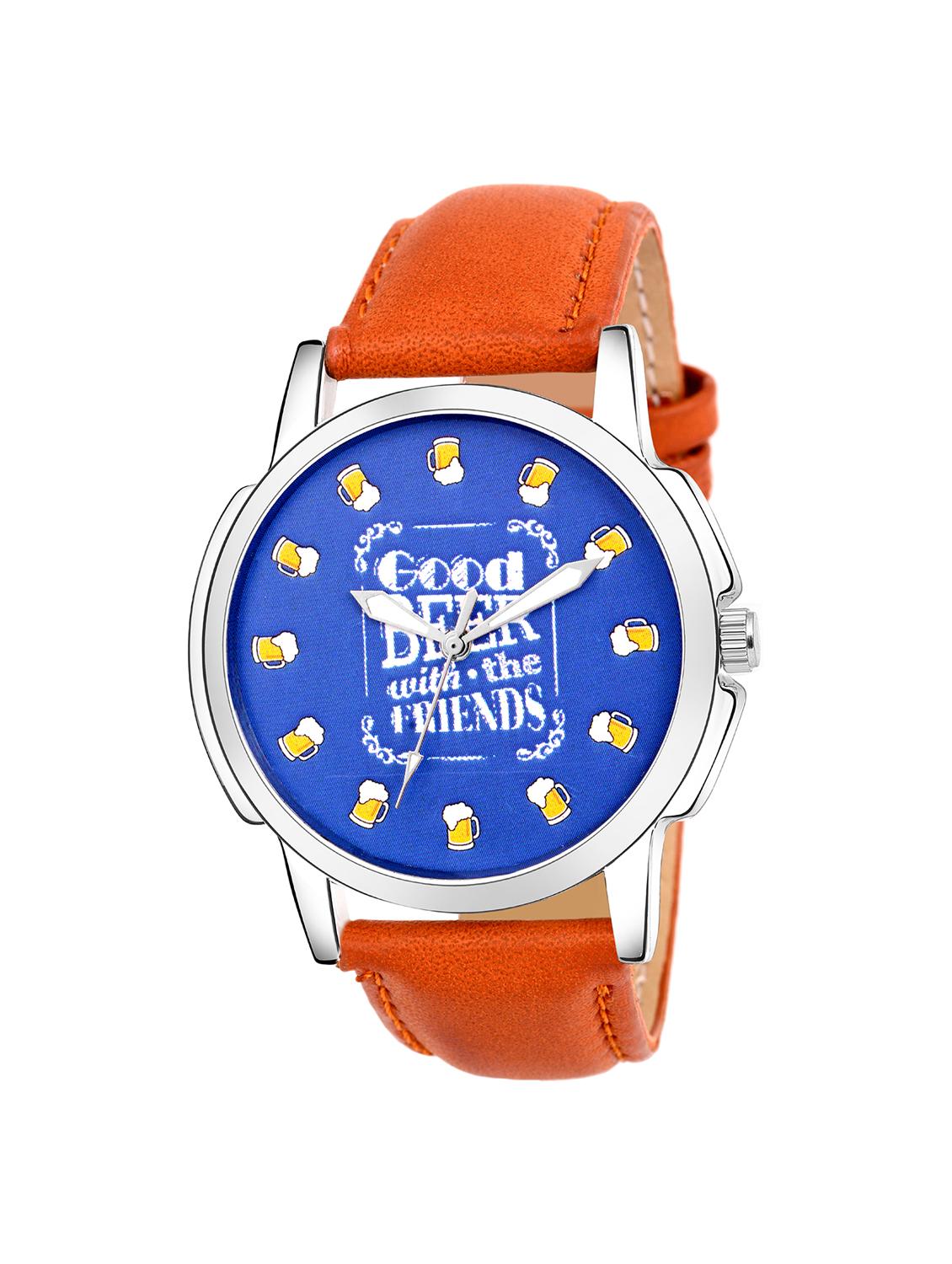 timesmith blue dial brown leather strap branded analog watch for men tsc-beerktd1 - 16725187 - Zoom Image - 1