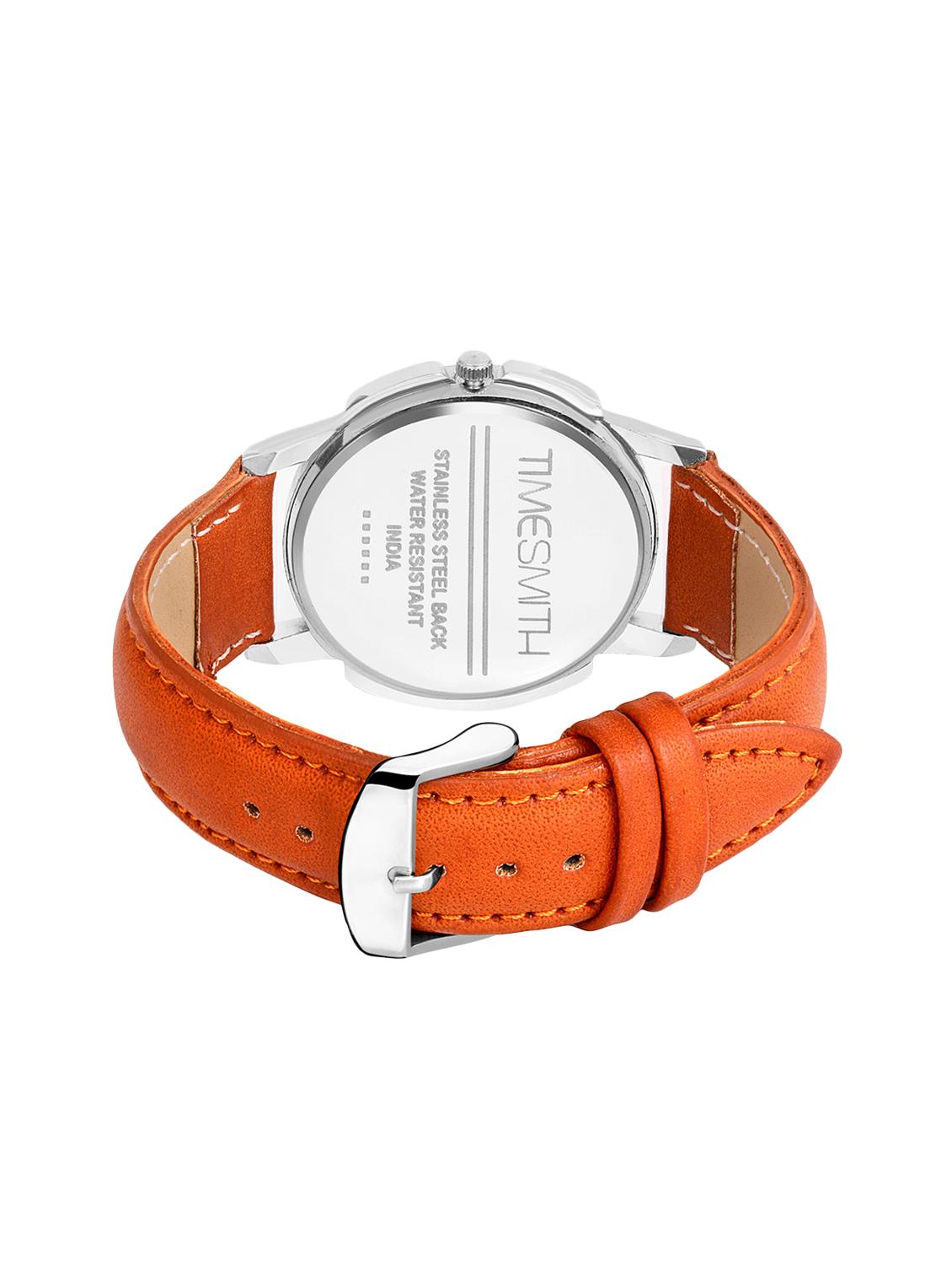 timesmith blue dial brown leather strap branded analog watch for men tsc-beerktd1 - 16725187 - Zoom Image - 3