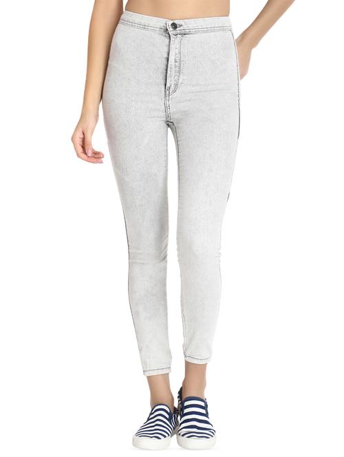 high rise stone washed jeans - 16725692 - Standard Image - 1