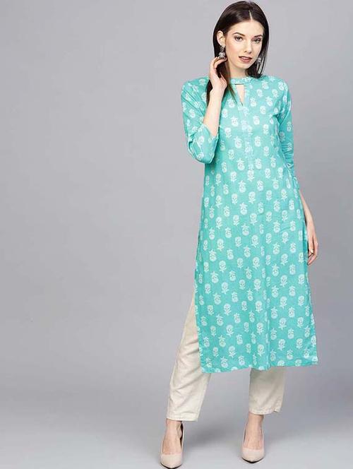 floral straight kurta - 16725963 - Standard Image - 1