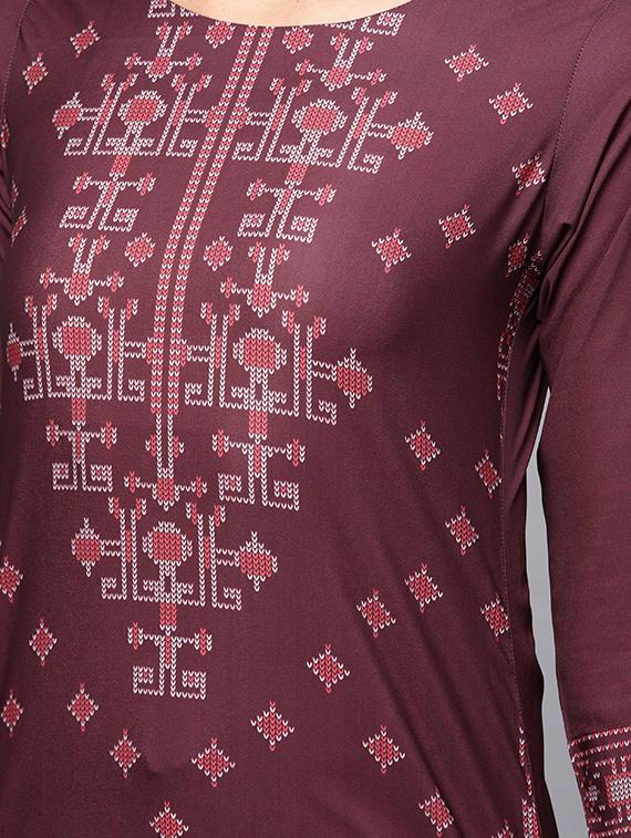 printed straight kurta - 16725997 - Zoom Image - 4