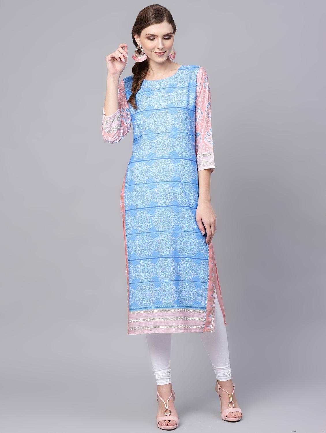 printed straight kurta - 16725998 - Zoom Image - 1