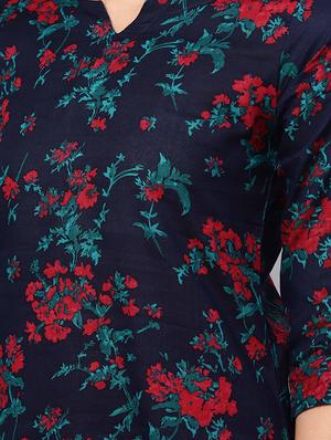 floral straight kurta - 16726019 - Standard Image - 4